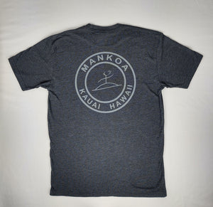 Limited Edition Adult Unisex Crew Tee Charcoal Grey Kauai Logo