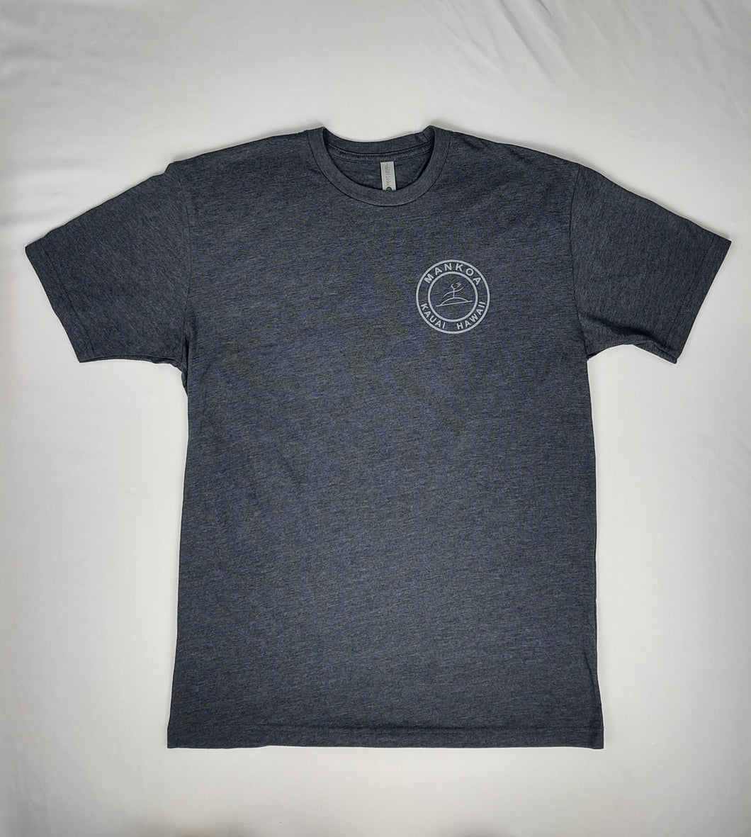 Limited Edition Adult Unisex Crew Tee Charcoal Grey Kauai Logo